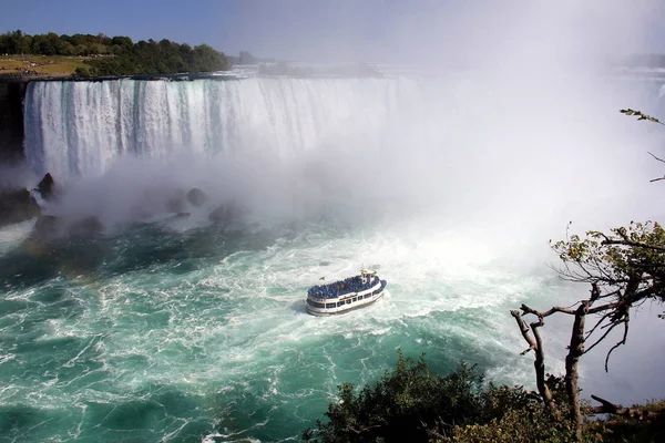 Tourist boat exploring the Niagara Falls on Canadian side -  Horseshoe Fall