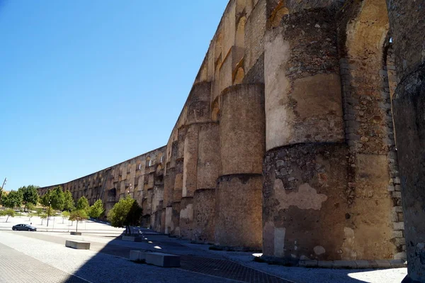 Acueducto Amoreira Del Siglo Xvi Que Extiende Por Municipio Elvas — Foto de Stock