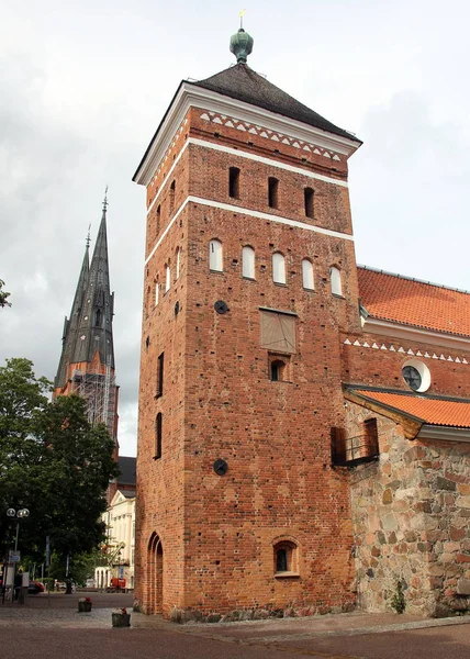 Kościół Świętej Trójcy Powstały Xiii Wieku Uppsala Szwecja — Zdjęcie stockowe