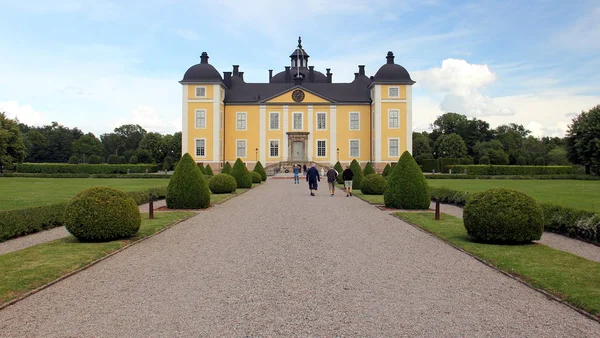 Château Stromsholm Palais Baroque Royal Sur Une Île Rivière Kolbacksan — Photo