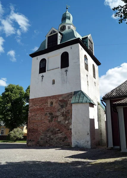 Katedrála Porvoo Bílé Kamenné Zdi Gotickými Prvky Finsko — Stock fotografie