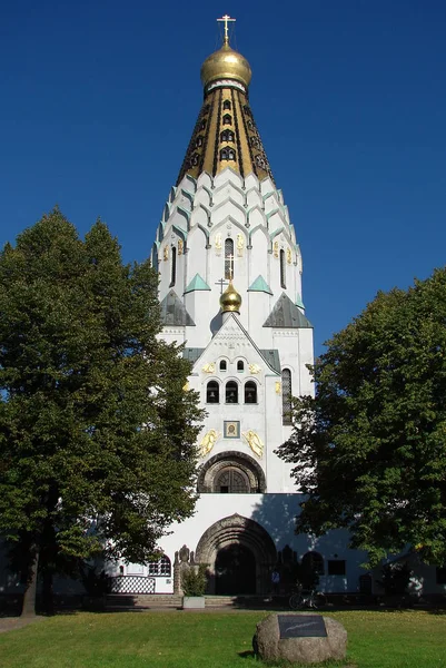 Temple Monument Gloire Russe Bataille Des Nations 1813 Inauguré 100E — Photo