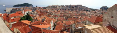 Hırvatistan'da Dubrovnik panoramik görünümü 