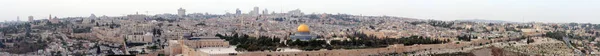 Panoramaudsigt Jerusalem Fra Oliebjerget Israel - Stock-foto