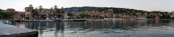 Vista Panorámica Santa Margherita Ligure Atardecer Después Del Atardecer Italia — Foto de Stock