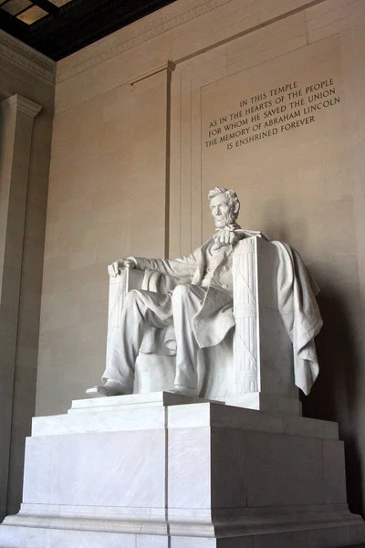 Lincoln Memorial Waszyngtonie Rzeźba 1920 Abrahama Lincolna Prezydent Usa Abraham — Zdjęcie stockowe