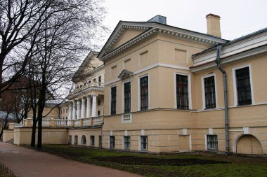 Yusupovs'un Fontanka Sarayı. Bahçe cephesi, St. Petersburg klasik tarzda saray, Rusya