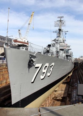 Uss Cassin Young Uss Anayasa Müzesi, Boston, Ma demirledi