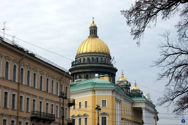 Koepel Van Isaac Cathedral Petersburg Rusland — Stockfoto