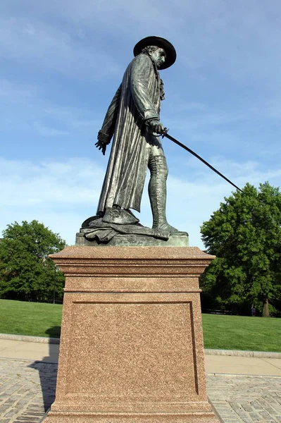 Estatua William Prescott Bunker Hill Massachusetts —  Fotos de Stock