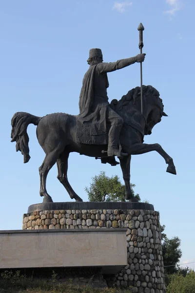 Конная Статуя Царя Ираклия Ираклий Созданная 1971 Году Телави Грузия — стоковое фото
