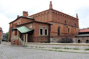 15. yüzyıldan kalma restore edilmiş bir sinagog Yahudi kültür ve tarih müzesi, Krakow, Polonya