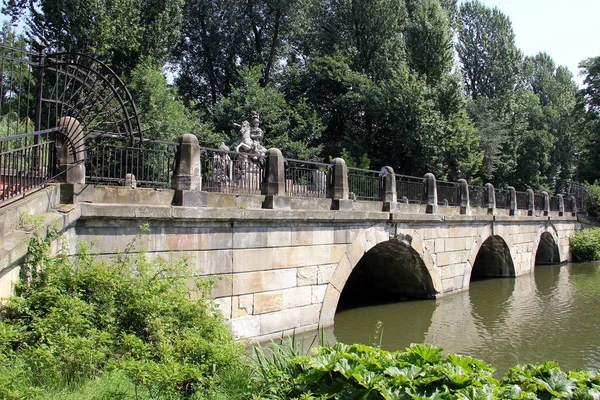 Bridge John Iii Sobieski Monument Lazienki Krolewskie Park Warsaw Poland — Stock Photo, Image