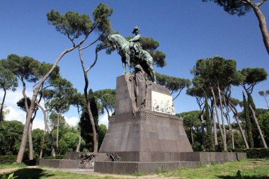 Anıt Kral Umberto ı Roma, İtalya. Savoy Umberto, Villa Borghese bahçeleri için atlı heykeli