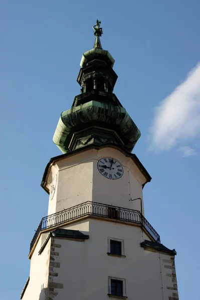 Torre Dell Orologio Della Porta San Michele Nel Centro Storico — Foto Stock