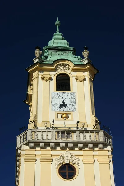 Bratislava Slovakya Daki Old Town Hall Tarihi Saat Kulesi Haziran — Stok fotoğraf