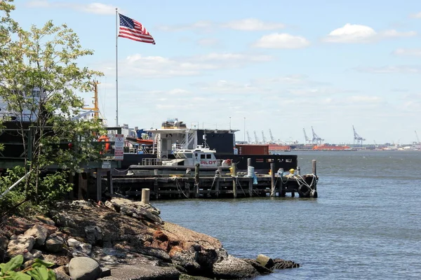 Estação Pilotos Portuários Costa Staten Island Baía Upper New York — Fotografia de Stock