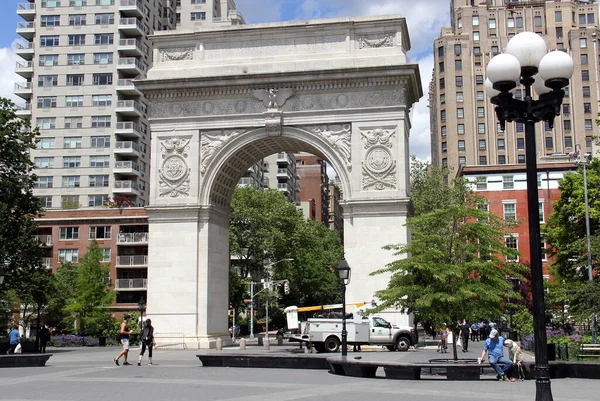 Washington Square Arch Puerta Norte Del Parque Cara Sur Del — Foto de Stock