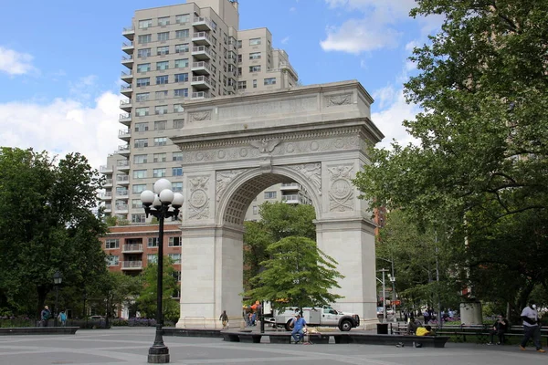 Washington Square Arch Puerta Norte Del Parque Cara Sur Del — Foto de Stock