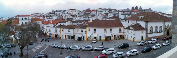 Panoramic View Old Town Terrace Francis Early Evening Evora Portugal — 스톡 사진