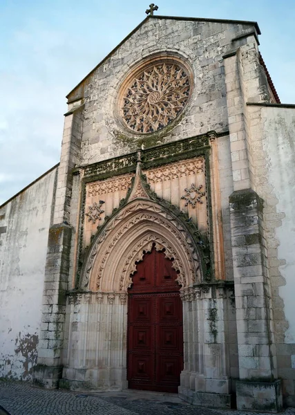 Hauptportal Der Gotischen Kirche Santa Maria Graca Auch Igreja Graca — Stockfoto