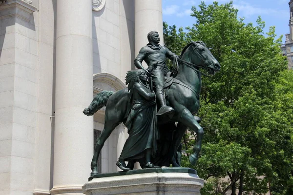 Nueva York Junio 2020 Monumento Ecuestre Theodore Roosevelt Museo Historia — Foto de Stock