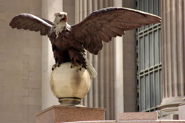 Águila Americana Esculpida Grand Central Esquina Vanderbilt Avenue East 42Nd — Foto de Stock