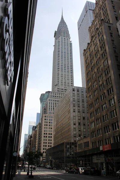 Vue Nord Long Lexington Avenue Dans Centre Ville Avec Chrysler — Photo