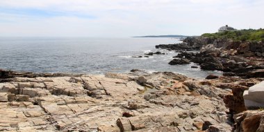 Fort Williams, Cape Elizabeth, ME, ABD 'deki sahil kaya oluşumları - 25 Temmuz 2020