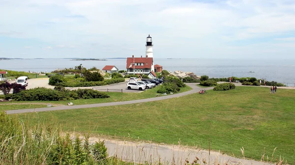 Portland Head Light Farol Histórico Entrada Portland Harbor Concluído 1791 — Fotografia de Stock