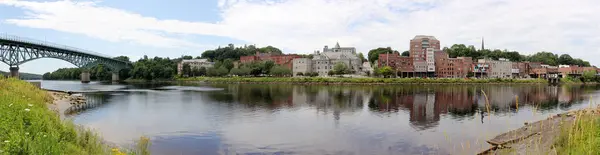 Waterfront Historic Downtown Kennebec River Augusta Usa Julio 2020 —  Fotos de Stock