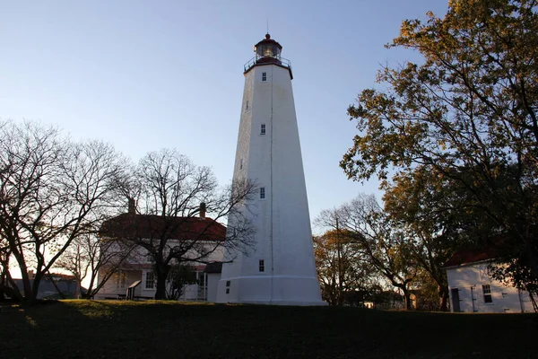 Sandy Hook Lighthouse Nejstarší Fungující Maják Spojených Státech Postavený Roce — Stock fotografie