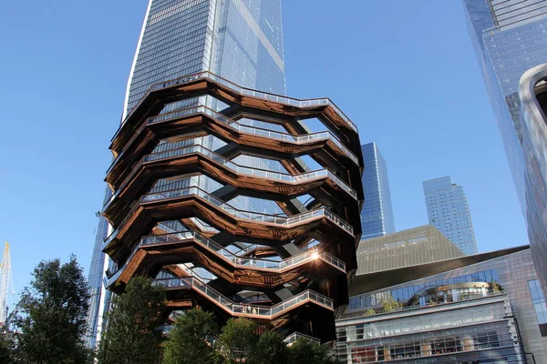 Vessel, the structure built as part of the Hudson Yards Redevelopment Project in Manhattan, New York City, NY, USA - September 29, 2019