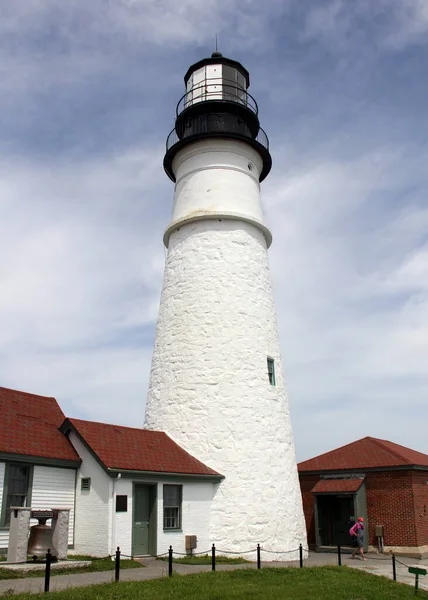 Portland Head Light Historic Lighthouse Entrance Portland Harbor Completed 1791 — Stock Photo, Image