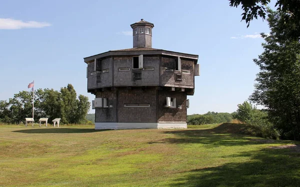 Fort Edgecomb Built 18081809 Two Story Octagonal Wooden Blockhouse Guarding — Stock Photo, Image