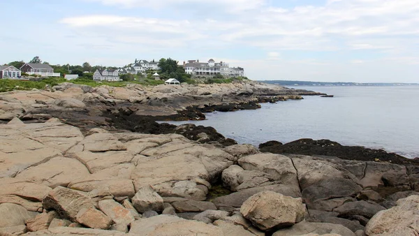 Παράκτιοι Βραχώδεις Σχηματισμοί Στο Cape Neddick Point York Usa July — Φωτογραφία Αρχείου