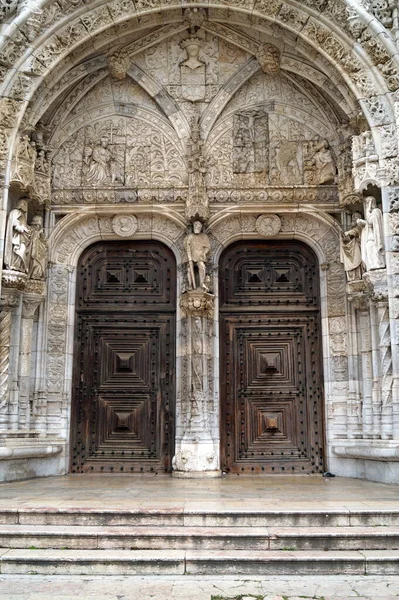 Monasterio Jerónimos Portal Principal Adornado Uno Los Ejemplos Más Destacados —  Fotos de Stock