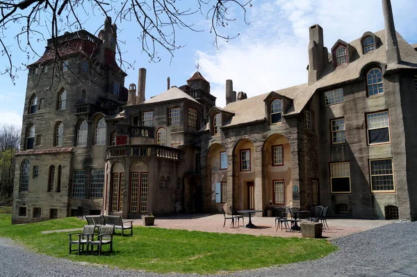 Fonthill Castle, was the home of the archaeologist and tile maker Henry Chapman Mercer, built between 1908 and 1912, used an original method of construction - poured-in-place concrete, Doylestown, PA, USA - April 14, 2017