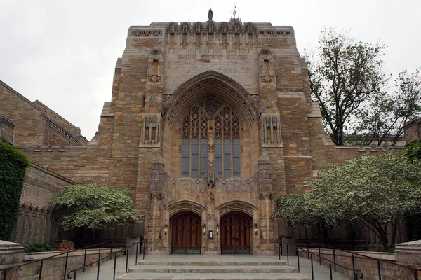 Sterling Memorial Library Sml Edifício Principal Sistema Biblioteca Universidade Yale — Fotografia de Stock