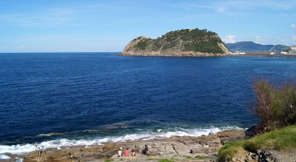 View Beach North Getaria Mount San Anton Gipuzkoa Basque Country — Stockfoto