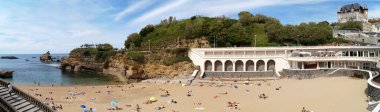 Plage du Port Vieux, Biarritz, Fransa - 15 Mayıs 2017