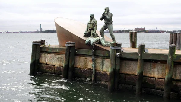 American Merchant Mariners Memorial Representando Navio Mercante Marinho Que Foi — Fotografia de Stock