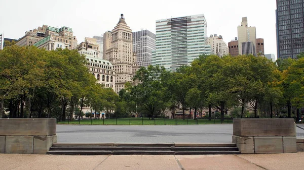 Skyline Del Centro Vista Desde Battery Park Nueva York Octubre — Foto de Stock