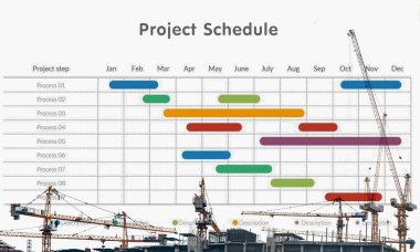 kule cra ile şantiye soyut iş arka plan
