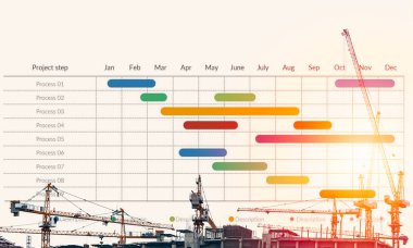 kule cra ile şantiye soyut iş arka plan
