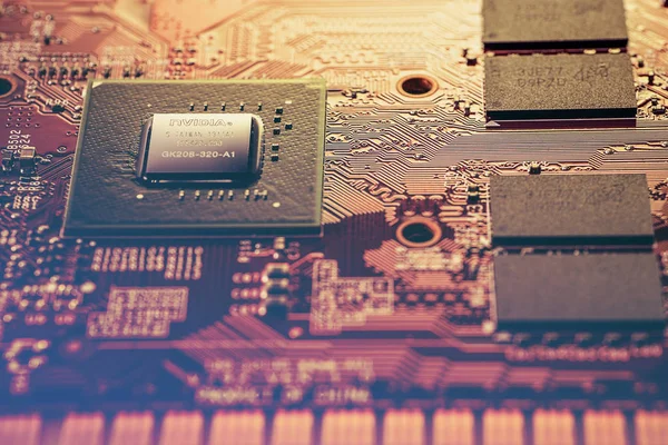 Nvidia VGA chip graficzny ustawiony na karcie VGA, które sprzedają na rynku — Zdjęcie stockowe
