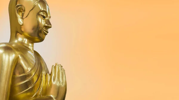 Posąg mnicha — Zdjęcie stockowe