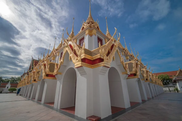 A part of Loha prasat, Buddhist complex tower, at Wat Ratchanadd — Stock Photo, Image