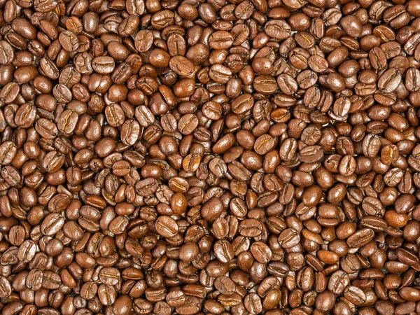 Grãos de café torrados como fundo — Fotografia de Stock