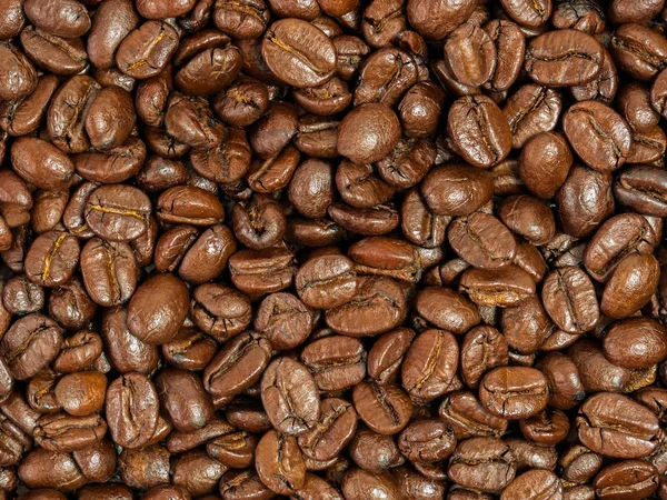 Grãos de café torrados como fundo — Fotografia de Stock